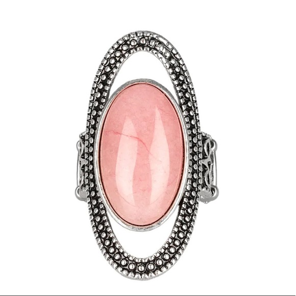 Western Royalty Pink Stretchy Band Ring - Picture 2 of 2